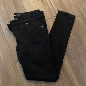 Womens black express jeans